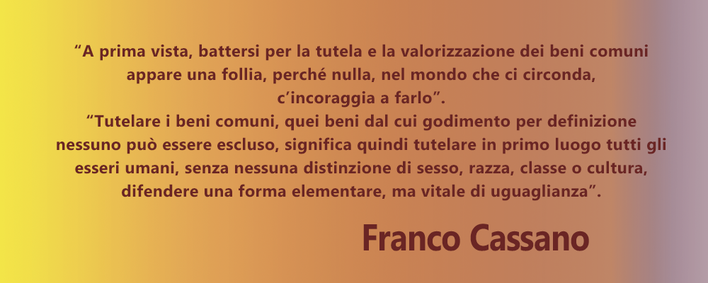 Comunità e territorio | Citazione Franco Cassano